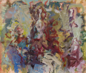 Snapdragons, mixed media on paper, 33-1/2 x 40