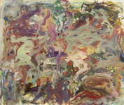 Autumn Garden, mixed media on paper, 33-3/4 x 40