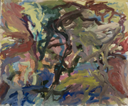 Climbing Vines, mixed media on paper, 33-1/2 x 40