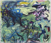 Submerged, mixed media on paper, 34 x 40