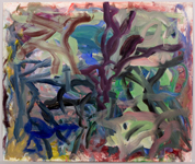 Reflections, mixed media on paper, 31-3/4 x 37-3/4