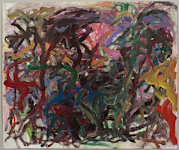 Sunset, mixed media on paper, 33-3/4 x 40