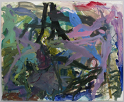 Pink Afternoon, mixed media on paper, 31-1/2 x 38