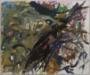 Black Ice, mixed media on paper, 31-1/2 x 38